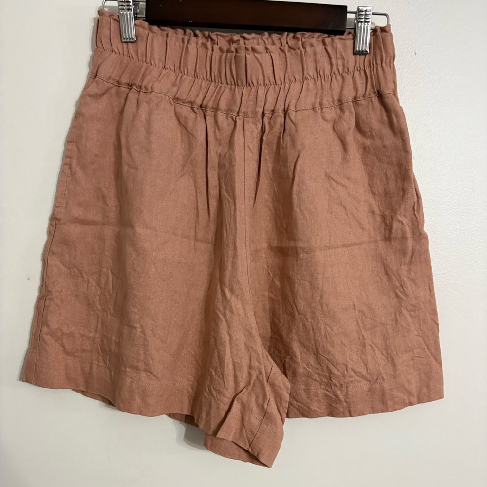 Banana Republic High-Waist Dusty Rose Paperbag Shorts